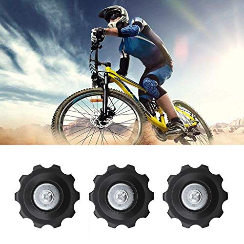 4 x 10T bicicleta engranaje Mech polea jockey ruedas kit universal para 5/6/7/8 velocidad desviador con cubierta de polvo tornillos de fijación tuerca arandela accesorios