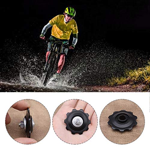 4 x 10T bicicleta engranaje Mech polea jockey ruedas kit universal para 5/6/7/8 velocidad desviador con cubierta de polvo tornillos de fijación tuerca arandela accesorios