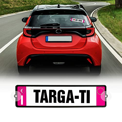 4R Quattroerre.it 16011 Kit Placa De Coche Personalizable, Rosa