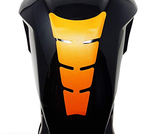 4R Quattroerre.it 16836 Pegatina para el Depósito de la Moto Flat Rhino, Naranja KTM