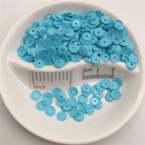 6 mm Copa Redonda Color sólido Lentejuelas sueltas Paillette Artesanía de costura, Niños, Zapatos, Sombrero, Ropa Accesorio de ropa de bricolaje Al por mayor-Verde claro, 10g 720pcs 6mm