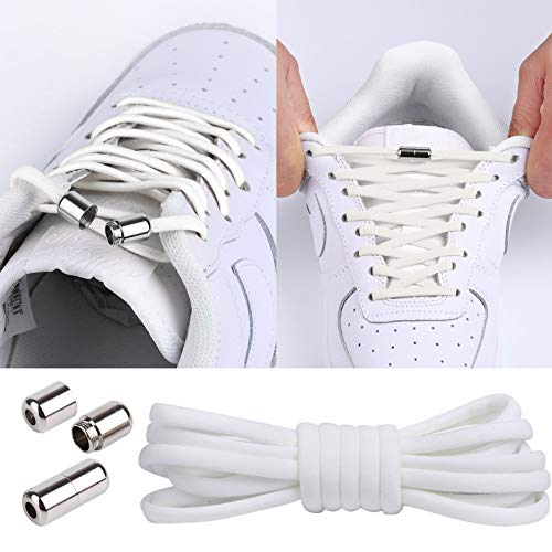 6 x Cordones Elásticos Sin Nudo con Hebilla Metal, Cordones magnéticos Elásticos para Niños y adultos/Maratón y Triatlón Atletas, Corredores, Niños