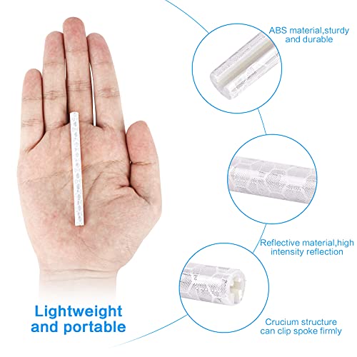 60 Piezas de Clip Reflectante de Ciclismo, Reflector de radios de Bicicleta, Reflector de Rueda de Ciclo de Bicicleta, Cubierta de radios de Rueda de Ciclismo de Bicicleta para Adultos, niños