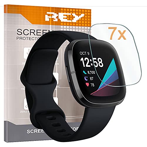 7X Protector de Pantalla para Fitbit Sense - Fitbit Versa 3, Reloj SmartWatch