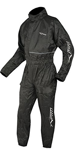 A-pro Completar lluvia Traje impermeable Moto Scooter Quad Custom completa Negro XXL