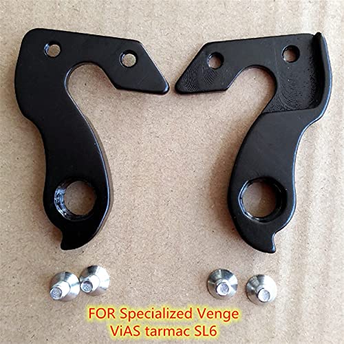 Abkendg 2pcs CNC Percha del desviador Trasero de la Bicicleta para EspecializedCege V IAS Pista SL6 Especializado VENGE Pro VIIAS Cipollini Mech Dropout Gancho de Cola de Bicicleta (Color : Black)