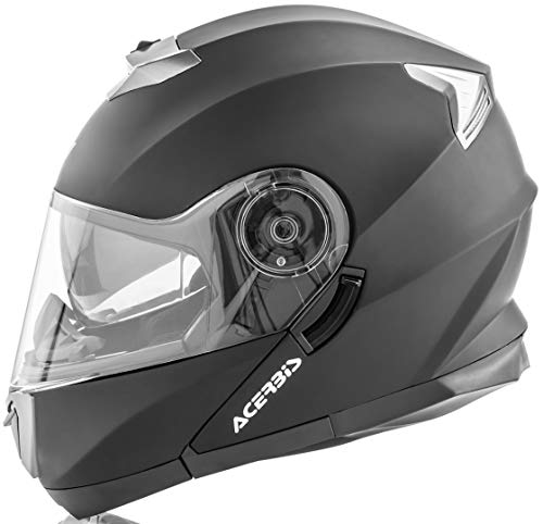 Acerbis Serel Casco Modural, Hombre, Negro, X-Large