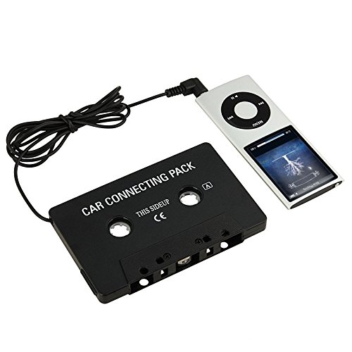Adaptador para lector de cassettes de coche, color negro