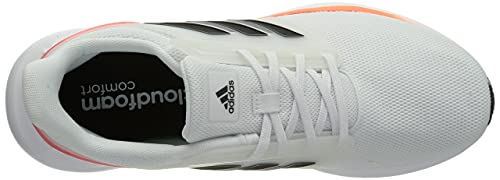 adidas EQ19 Run, Zapatillas de Running Hombre, FTWBLA/Carbon/Rojsol, 42 2/3 EU