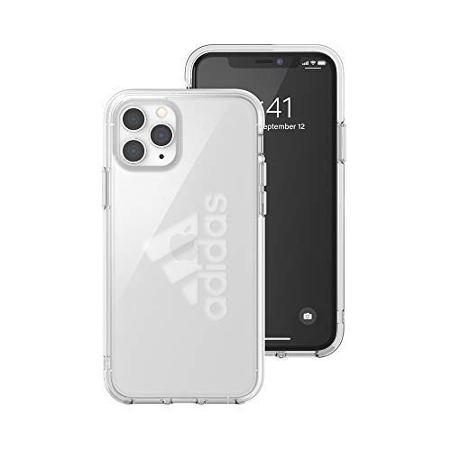 adidas Funda Protectora Deportiva Compatible con iPhone 11 Pro, Transparente