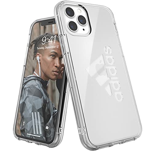 adidas Funda Protectora Deportiva Compatible con iPhone 11 Pro, Transparente