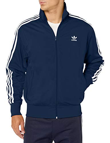 adidas Originals Chaqueta Firebird Track para hombre, Collegiate azul marino/blanco, Small