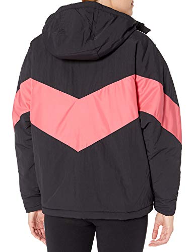 adidas Originals Women's Iconic Winter Jacket, black/craft Pink/White, M