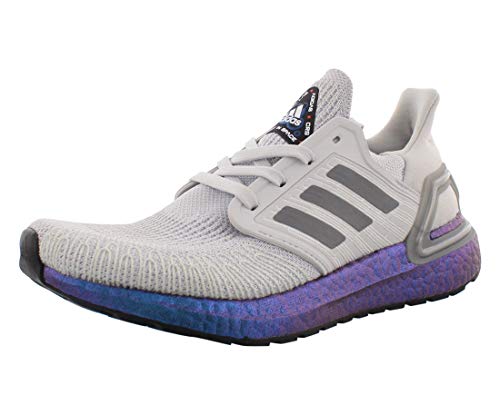 Adidas - Ultraboost 20 - Zapatillas deportivas para mujer, Gris (Gris/Gris/Boost Azul Violeta Metálico), 38 EU