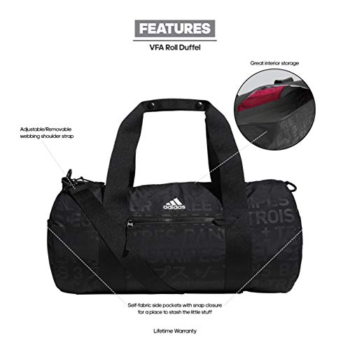 adidas VFA Roll - Bolsa de Lona para Mujer, Color Negro, Talla única