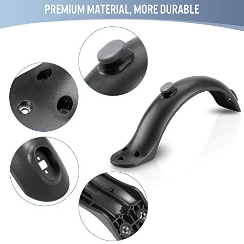 AGPTEK Guardabarros M365, Guardabarros Trasero para Xiaomi M365 Eléctrico Scooter con Soporte de Guardabarros Trasero Delantero, Negro