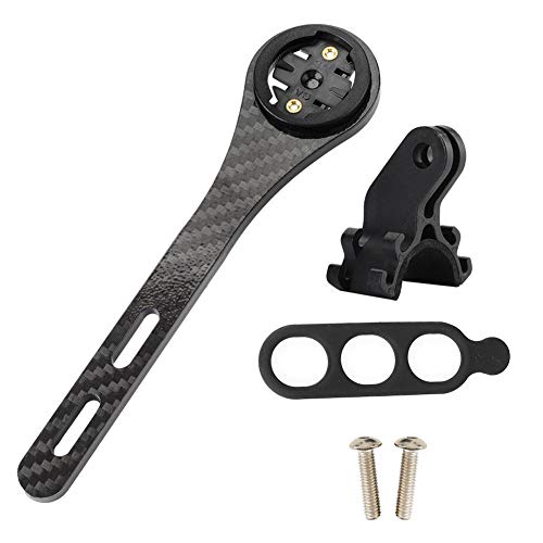 Aigend Soporte para computadora de Ciclismo vástago de Manillar Integrado para Bicicleta de Carretera para Garmin para la Serie Bryton(Negro)