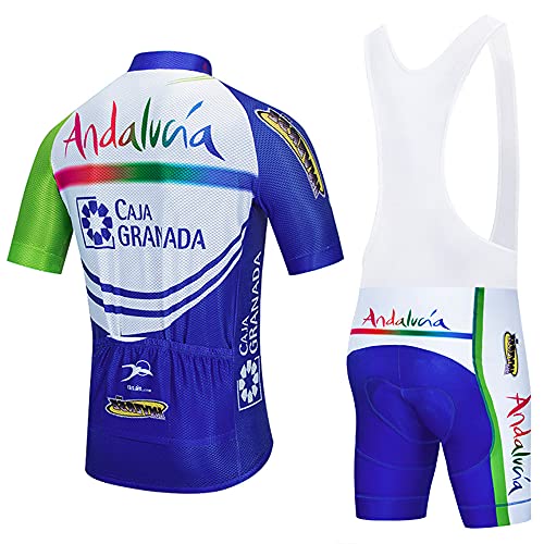 AKAPF Maillot Ciclismo Corto De Verano para Hombre, Ropa Culote Conjunto Traje Culotte Deportivo con 3D Almohadilla De Gel para Bicicleta MTB Ciclista Bici