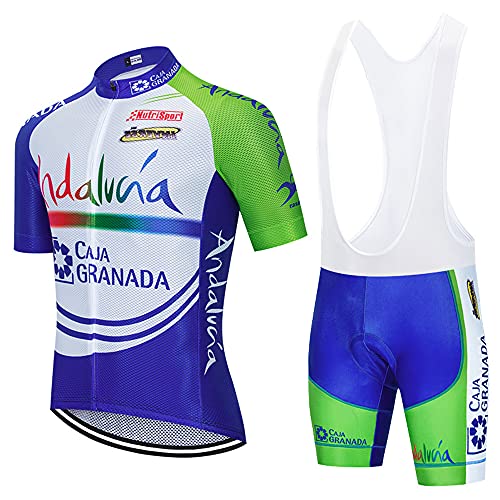 AKAPF Maillot Ciclismo Corto De Verano para Hombre, Ropa Culote Conjunto Traje Culotte Deportivo con 3D Almohadilla De Gel para Bicicleta MTB Ciclista Bici