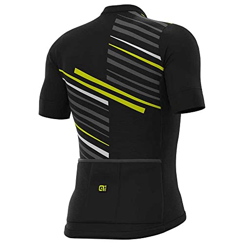 Alé Cycling Solid Flash 2021 - Maillot de ciclismo de manga corta para hombre, color negro, Negro , small