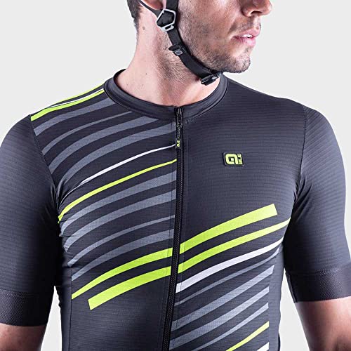 Alé Cycling Solid Flash 2021 - Maillot de ciclismo de manga corta para hombre, color negro, Negro , small