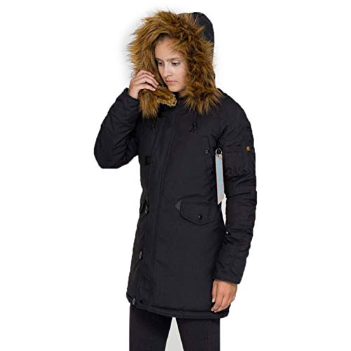 ALPHA INDUSTRIES Explorer Wmn Parka, Negro, XS para Mujer