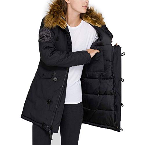 ALPHA INDUSTRIES Explorer Wmn Parka, Negro, XS para Mujer