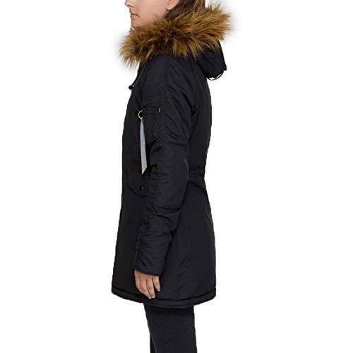 ALPHA INDUSTRIES Explorer Wmn Parka, Negro, XS para Mujer