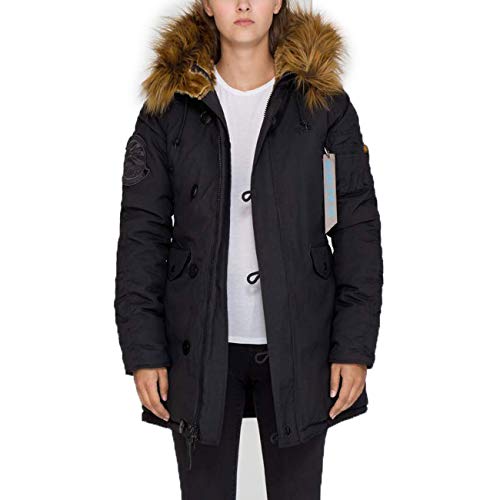 ALPHA INDUSTRIES Explorer Wmn Parka, Negro, XS para Mujer