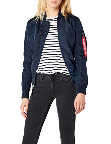 Alpha Industries MA-1 TT Chaqueta, Azul (Rep.Blue 07), XS para Mujer