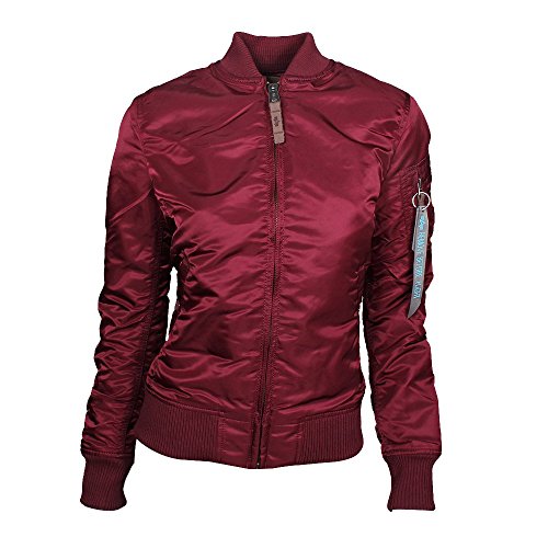 ALPHA INDUSTRIES Ma-1 VF 59 Wmn Chaqueta, Burgundy, XL para Mujer