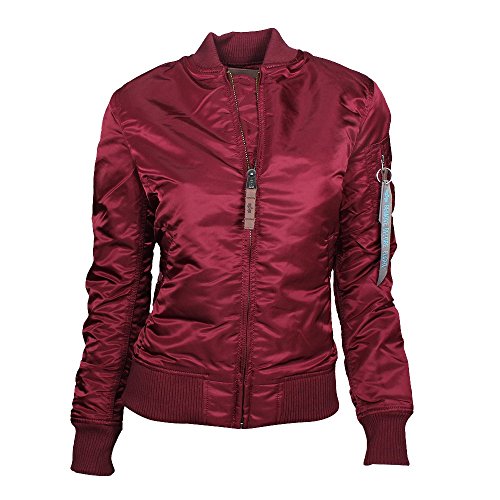 ALPHA INDUSTRIES Ma-1 VF 59 Wmn Chaqueta, Burgundy, XL para Mujer