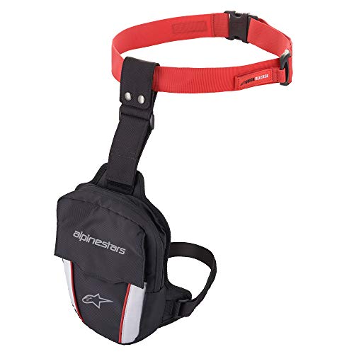 Alpinestars Bolsa de muslo de acceso, Negro/Rojo/Blanco, talla única