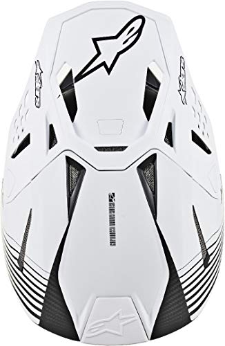 Alpinestars Casco Mx 2019 S-M10 Dyno Negro-Blanco (S, Blanco)