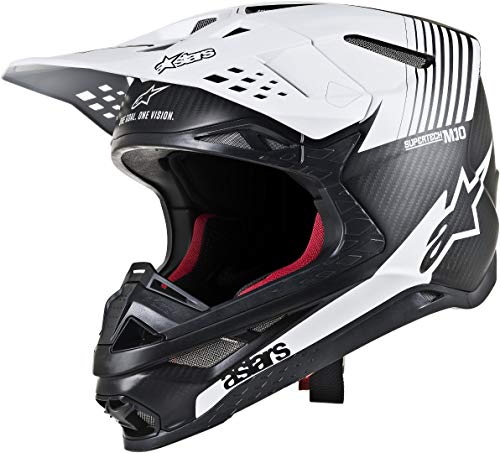 Alpinestars Casco Mx 2019 S-M10 Dyno Negro-Blanco (S, Blanco)