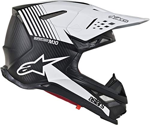 Alpinestars Casco Mx 2019 S-M10 Dyno Negro-Blanco (S, Blanco)