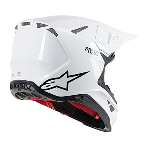 Alpinestars Casco Mx 2019 Supertech S-M10 Solid Blanco (L, Blanco)