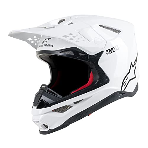 Alpinestars Casco Mx 2019 Supertech S-M10 Solid Blanco (L, Blanco)