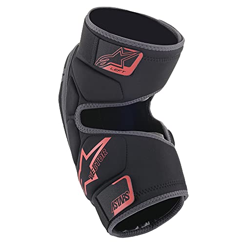 Alpinestars Vector Knee Protector Protección:, Unisex, Negro/Antracita/Rojo, L-XL