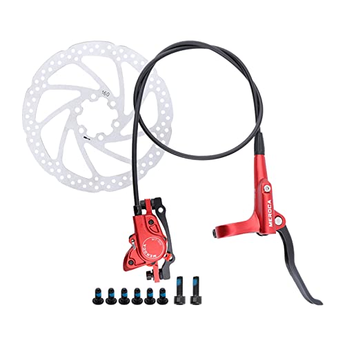 Amagogo Rotor de Frenos de Disco hidráulicos de aleación de Aluminio para Bicicleta de montaña, Alto Rendimiento, 75 mm, Pilar a, componente F180 / R160, Freno de Disco Rojo R 1