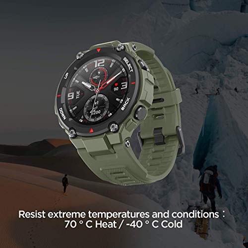 Amazfit T-Rex Smartwatch Pulsera Inteligente Reloj deportativo Monitor de Sueño Notificación Llamada y Mensaje para Andriod iOS (Army Green)