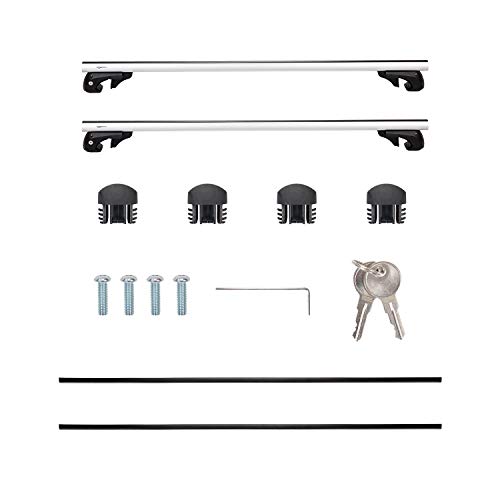 Amazon Basics – Baca universal de rieles transversales, 2 piezas, 132,08 cm