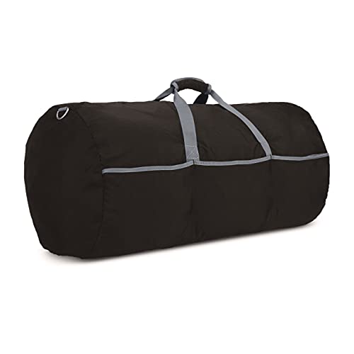 Amazon Basics - Bolsa grande de viaje/deporte (lona, 98 l), color negro