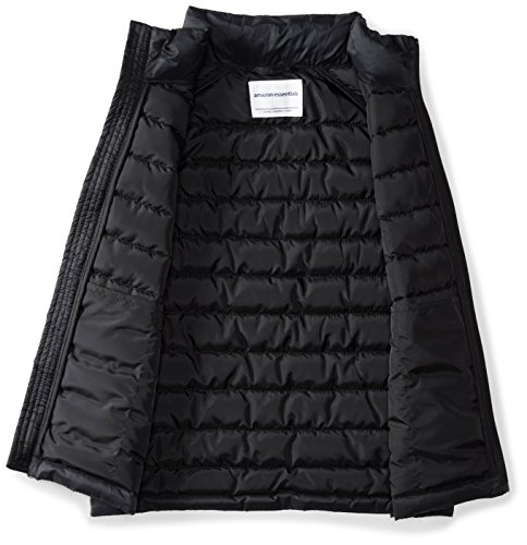 Amazon Essentials Boys' Lightweight Water-Resistant Packable Puffer Vest Camiseta sin Mangas, Negro (Black Caviar), Small