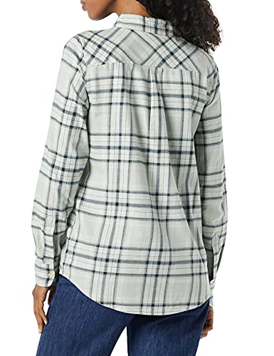 Amazon Essentials Long-Sleeve Classic-Fit Lightweight Plaid Flannel Shirt Athletic-Shirts, Gris, Degradado/Cuadros Escoceses, XL