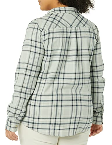 Amazon Essentials Long-Sleeve Classic-Fit Lightweight Plaid Flannel Shirt Athletic-Shirts, Gris, Degradado/Cuadros Escoceses, XL