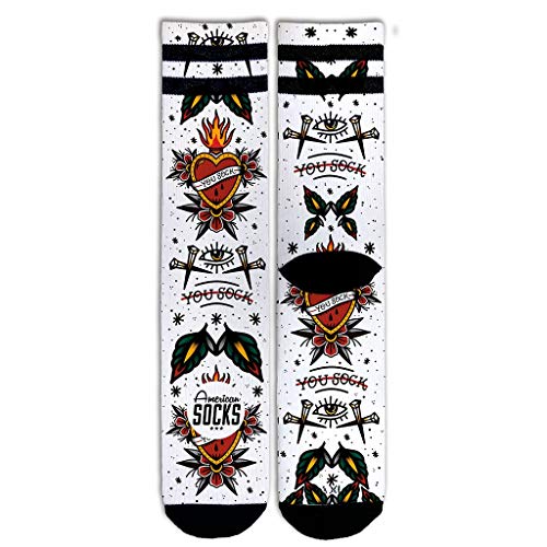 American Socks Signature Series You Sock Mediados Calcetines altos, multicolor, S-M