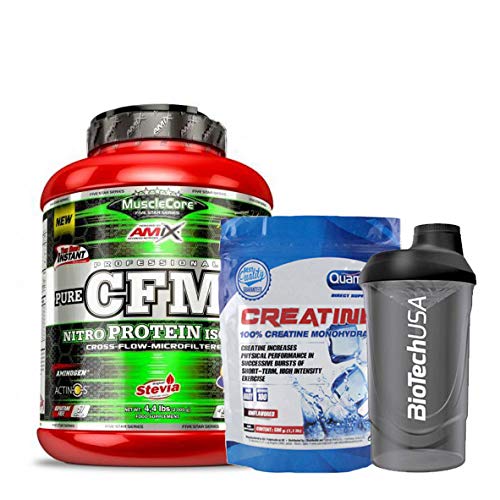 Amix Pure CFM Whey Proteina Nitro 2kg (Chocolate) + Creatina 500g + Batidor