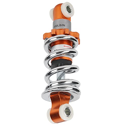 Amortiguador de suspensión trasera, amortiguador de motocicleta, resorte de amortiguación de 400 lb para mini scooter con paso de orificio de 125 mm