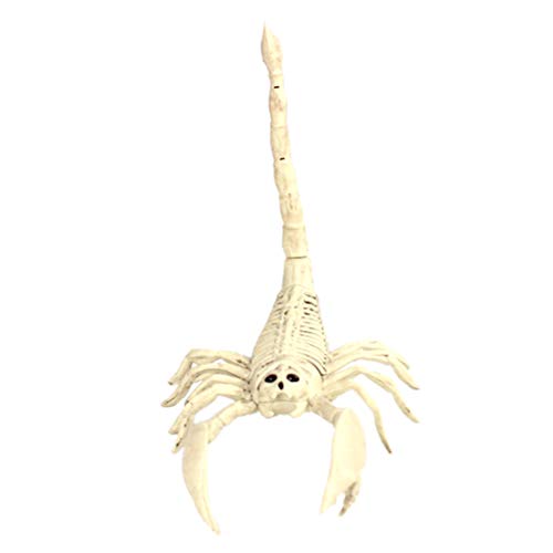 Amosfun 1pc Halloween Animal Scary Skeleton Props Happy Halloween Spooky Skull Animal Escorpión Marco Escorpión para Halloween Suministros de fiesta de Halloween